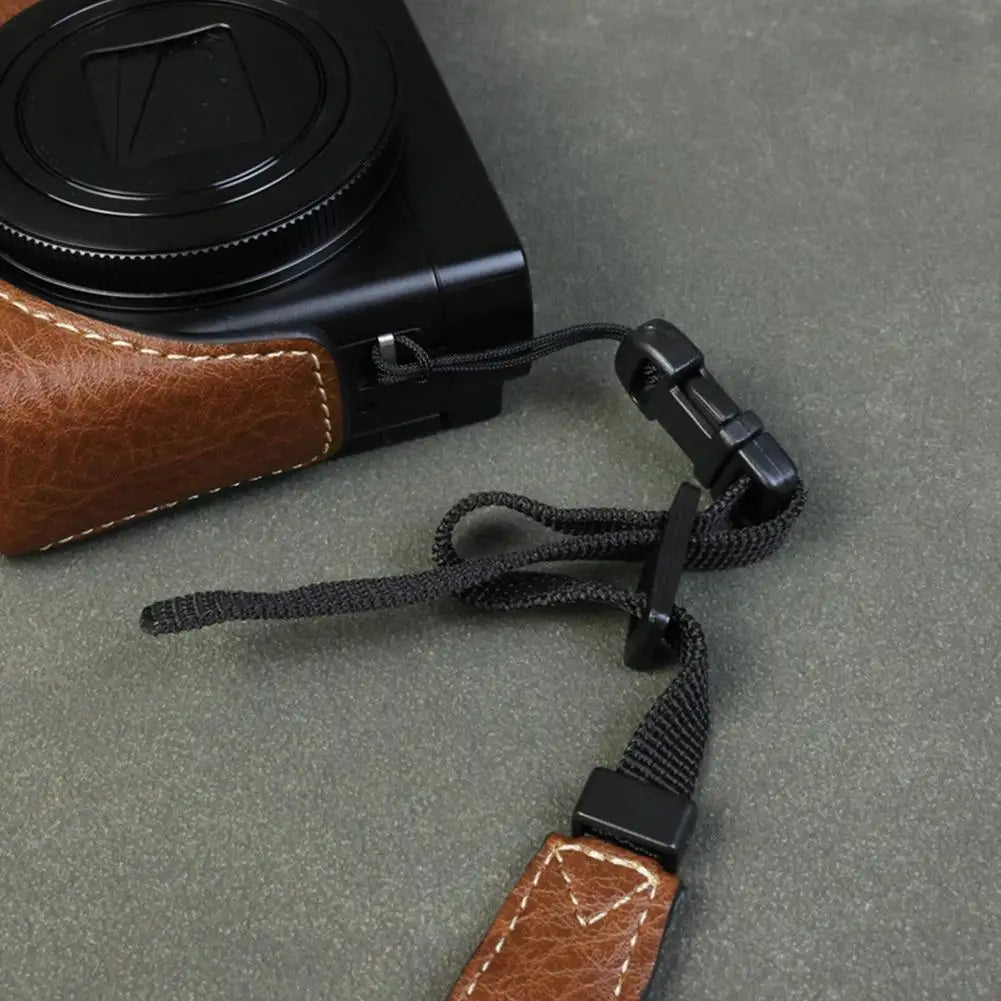 Handmade Leather Case for Panasonic Lumix TZ99 ZS99 Camera Carrying Bag with Adjustable Shoulder Strap