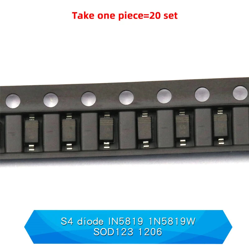 20PCS M1 M2 M4 M7 S4 SMA 1A 1N4001 4002 4004 4007 SS12 SS310 RS1M RS2M ES1D ES1J US1M SMD Schottky Rectifier Diode DO-214AC