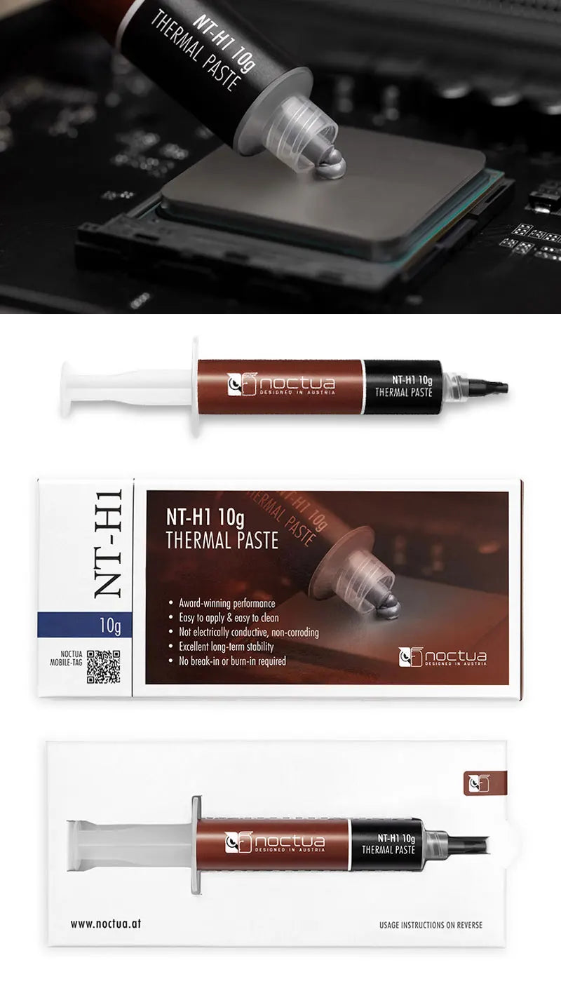 Noctua NT-H2 NT-H1 3.5g 10g Thermal Conductive grease paste For Notebook Graphics CPU Thermal Conductive Grease Chassis Radiator