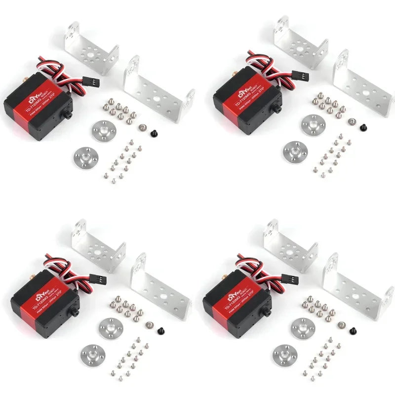 TD-7120MG 20KG Dual-Axis Metal Digital Servo RC 180/270 Angle Controllable Steel Gear Carbon Brush Motor Servos For RC Car Robot
