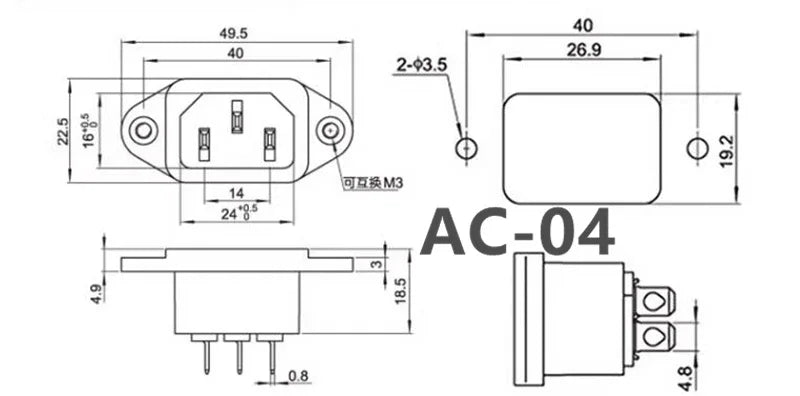 Black CE IEC320 C13 C14 AC Power Panel Socket PDU UPS Rewirable Wiring Plug Electric Battery Receptacle Docking Outlet 10A 250V