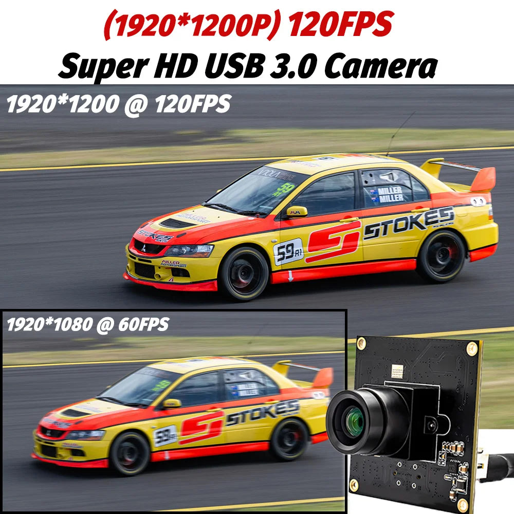 USB3.0 Global Shutter Camera Module 2.3MP 120FPS High Frame Rate Webcam With No Distortion M12 Lens Plug And Play For Video Live