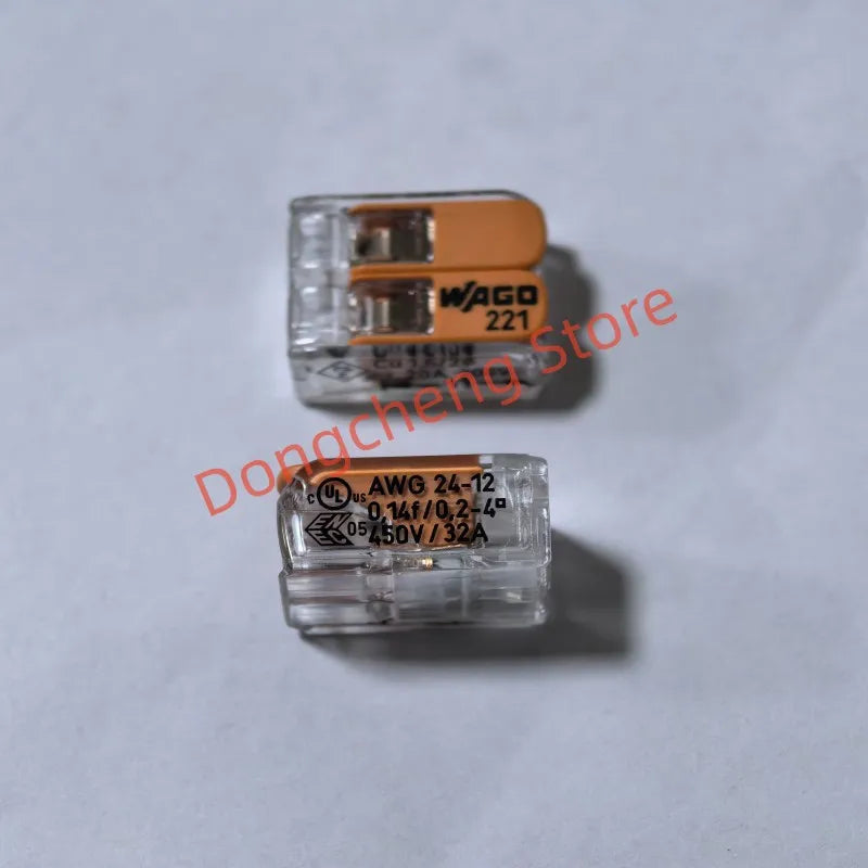 WAGO holes Lever wire connector 221-412 221-413 221-415 221-612 221-613 221-615 Quick Wiring terminal 0.14-4mm²/AWG24-12 2/3/5