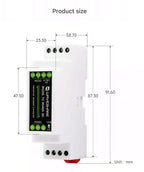 DIN-rail RS232 to RS485 serial communication converter module Active digital isolation Industrial communication