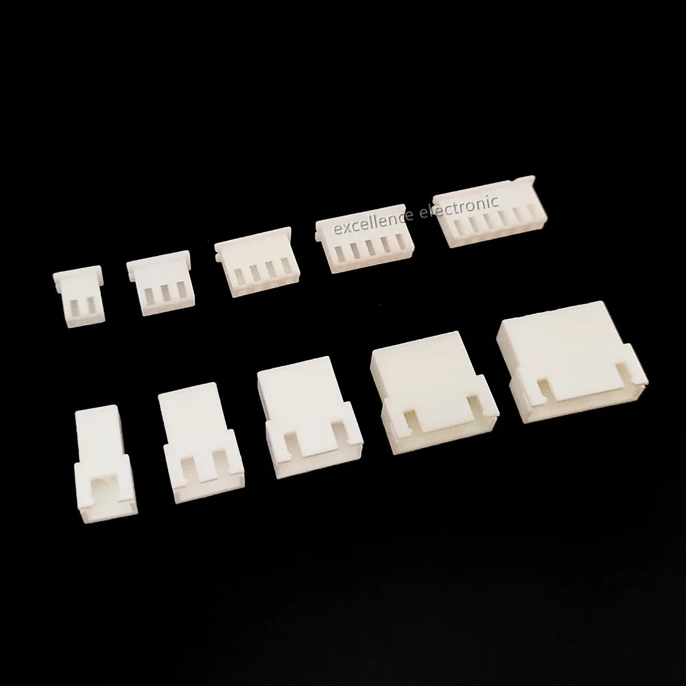 JST XH 2.54mm Connector Kit with 22AWG Pre-Crimped Silicone Cables XH2.54 Male Female Sockets Plug Housing 2 3 4 5 6 Pins