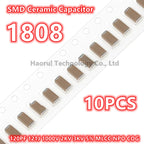 (10pcs) Original 1808 120PF 121J 1000V 2KV 3KV 5% MLCC NPO COG SMD Ceramic Capacitor IC