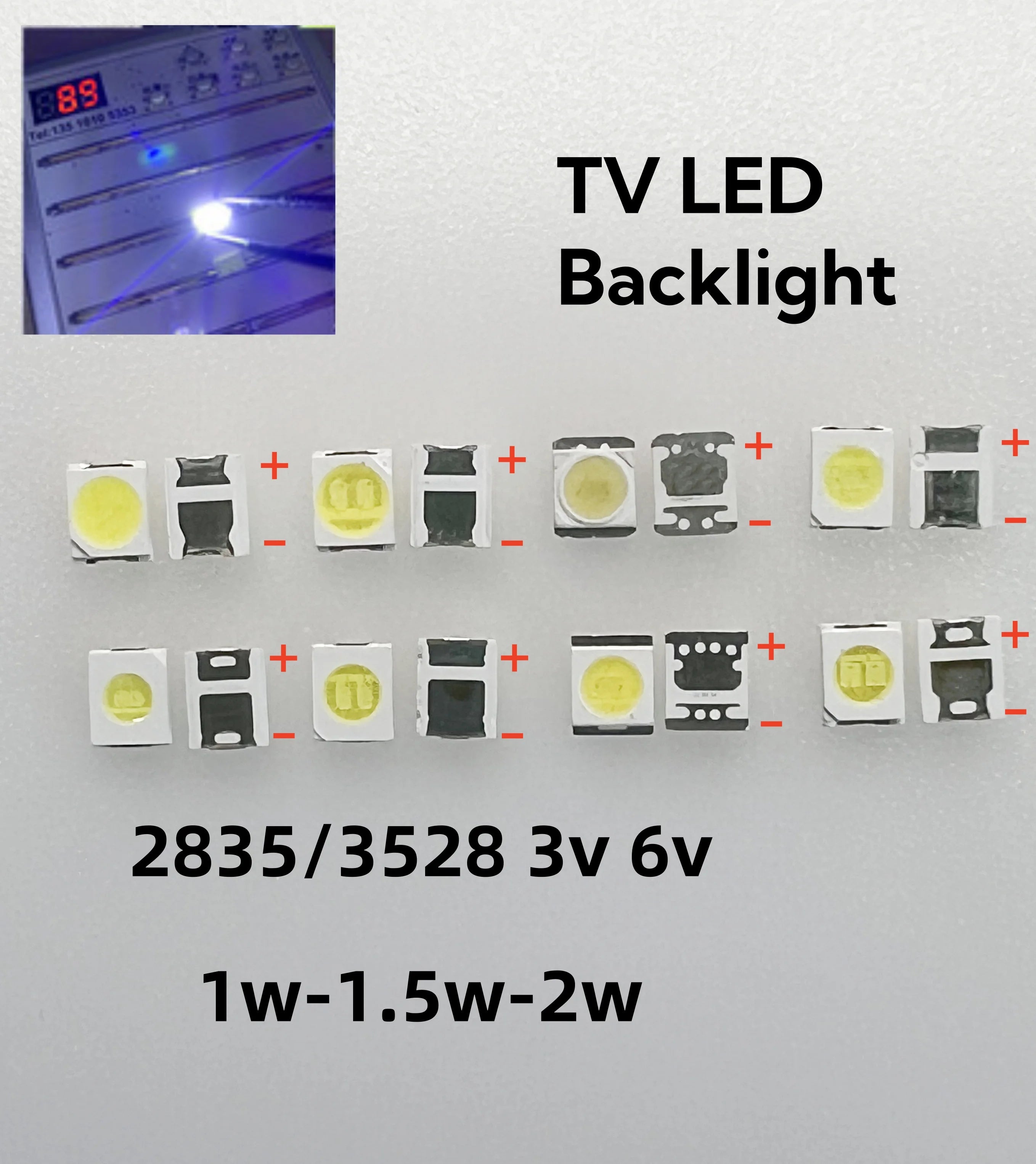 1000pcs 2835 3528 repair LED LCD TV backlight beads MX SEOUL JF 1W-2W 3V 6V cold white light commonly used