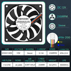 YOUNUON 80MM Fan 5V USB Fan 80x80x10mm 8cm DC 5V 12V 24V 8010 Fan Brushless Cooling Cooler PC Fan Computer Case  Fan Cooler
