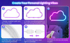 Neon LED Rope Lights,  LED Lights For Bedroom Flexible LED Light Strip With Remote And APP Control RGB Lighting Strip