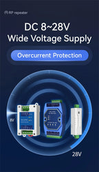 RS485 Hubs Photoelectric Isolation Industrial CDEBYTE ESD Protection Power and Signal Isolation DC 8-28V