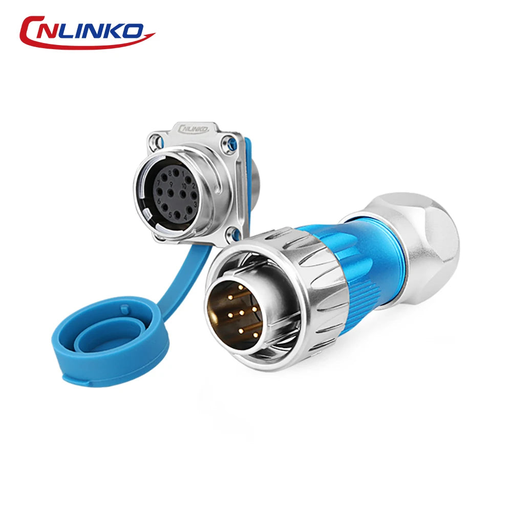 CNLINKO M24 Waterproof Circular Aviation Connector GEN3 10/12/19/24P Metal Shell Male/Female for Industrial & Medical Equipment