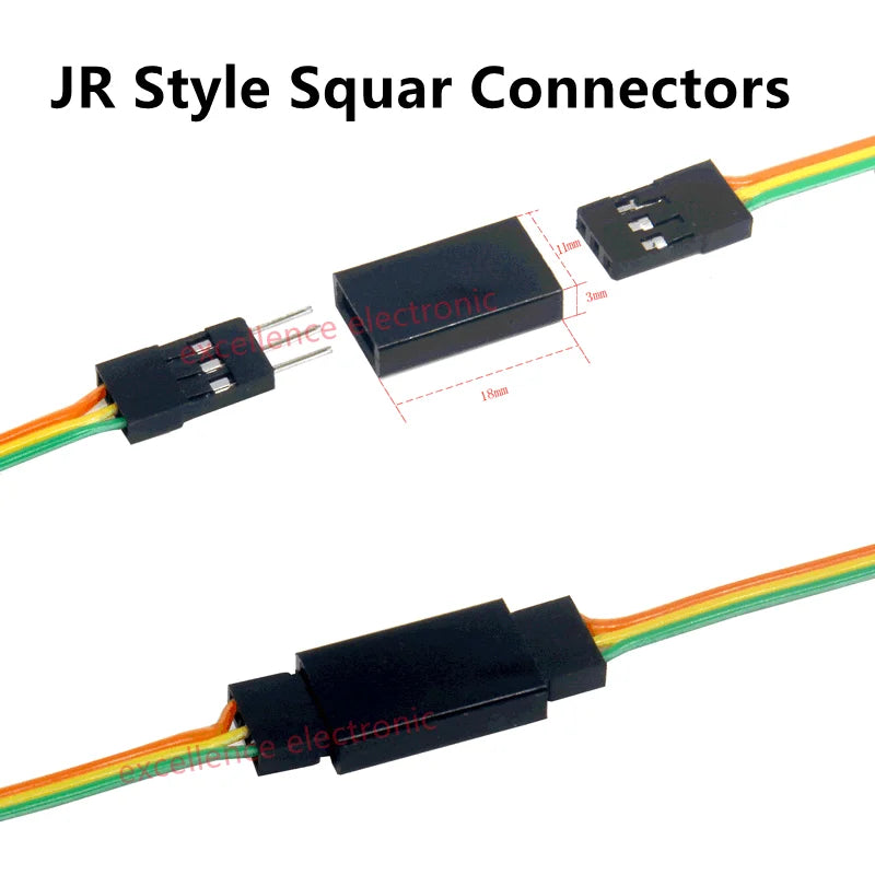 20sets Servo Extension JR/Futaba Connector Male/Female Plug with 2.54 Terminal for RC Robot Airplane Car Servo ESC