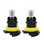 Lamp for Peugeot 3008 5008 2Pcs/Set 3030 9SMD White/Amber PH24W Canbus DRL for Citroen C5 MK2 Car LED Daytime Running Light