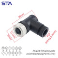 M12 Screw Termination Plastic Field Plug NMEA2000 5 Pin Straight Angled IP67 Waterproof 3 4 6 8 Poles Sensor Connectors PG7 PG9