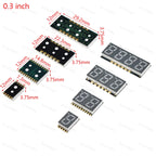 2/5Pcs SMD LED Digital Tube Display 0.2/0.3/0.56-Inch 1/2/3/4-Bit 7 Segment Common Cathode/Anode Red/White/Yellow/Green/Blue SMT