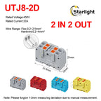 Distribution block PTFIX2.5mm² Wire Electrical Cable Connectors Plug-in Terminal Block  Splitter DIN-Rail Mounting Junction Box
