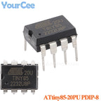 20pcs/1pc ATTINY85 ATTINY85-20SU ATTINY SOIC-8 8KB 20MHz 8Bit Microcontroller SMD IC Chip ATTINY44A-SSUR ATTINY13A-SSU ATTINY10