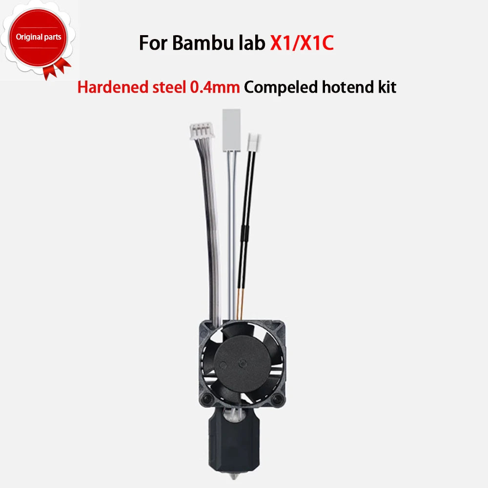 Original Hotend For Bambu Lab X1 X1C P1P P1S Hard Steel Nozzles Bamboo Hotend Thermistor For bambu lab cooling fan P1s X1c Hoend