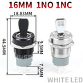 16MM  Self-locking ON-OFF Slide Power High Current Metal Toggle Switch Waterproof Push Button 2 Positions 1NO1NC Illuminated Led