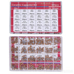 480pcs Ceramic Capacitor Assortment Kit for Guitar 0.1uf to 10uf Range 24 Values Durable Guitar Parts And Accessories