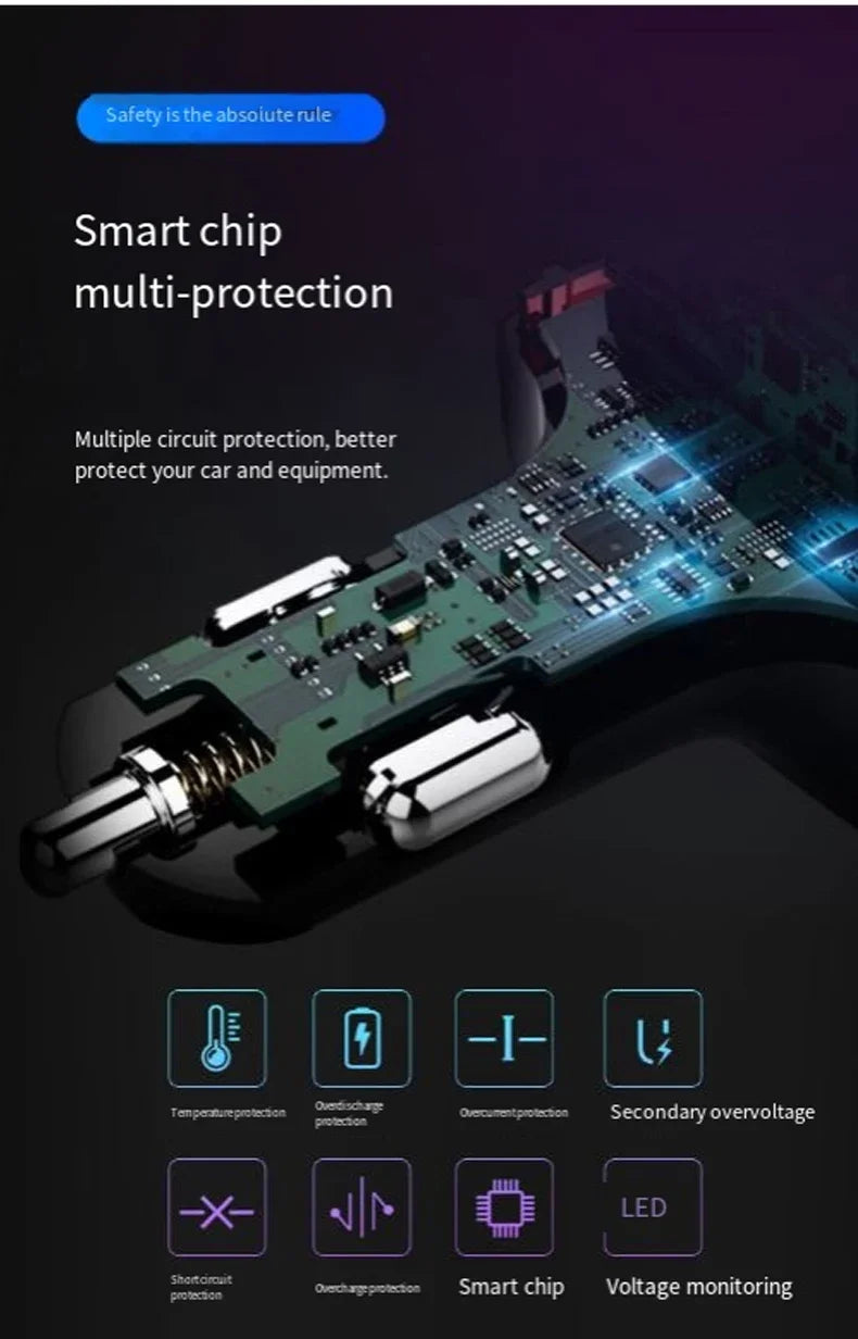 Car Bluetooth Receiver with Lossless Audio Quality MP3 Player, Car Adapter with Cigarette Lighter Socket and Charger