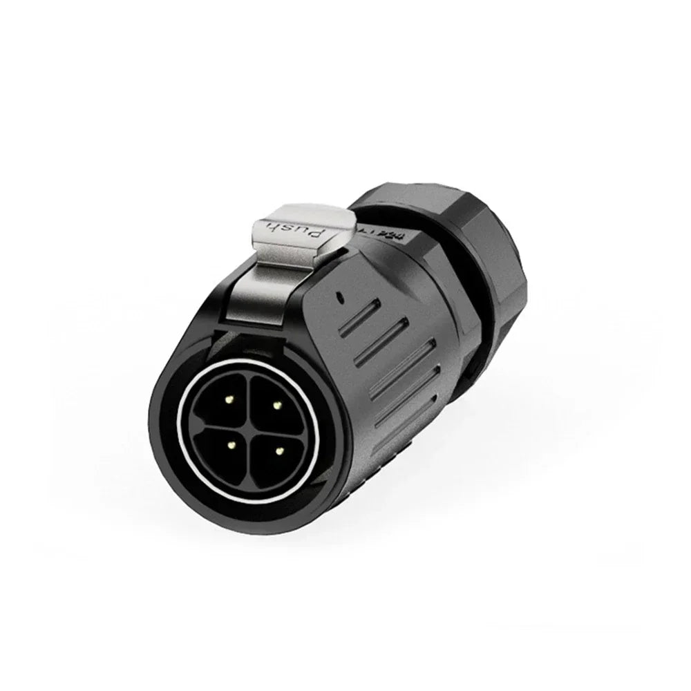 EW-LP24 Solderless Power Aviation Connector Waterproof Adapter Screw Lock Charger M24 2 3 4 5 Pin Male Plug Female Socket IP68