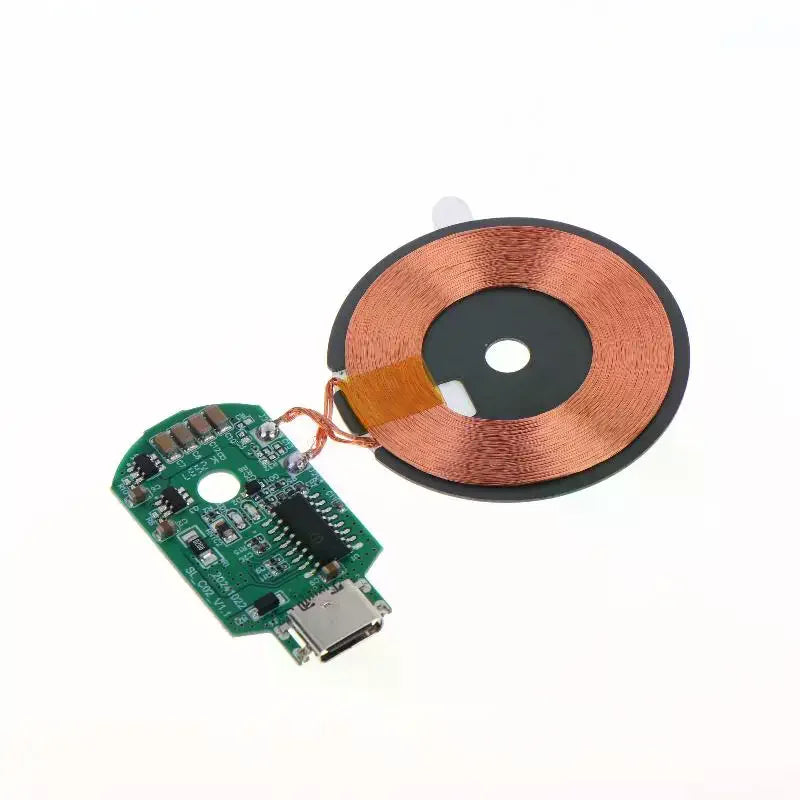 1Pcs Standard Wireless Charging TYPE-C MICRO-USB 5V 9V 15W Wireless Charger Module Transmitter PCBA Circuit Board Coil