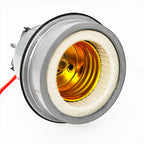 E27 Dust/Waterproof Porcelain Livestock Veterinary Farm High Temp Resist Aluminum Heat Warm Light Tee Lamp Hanger Holder Socket