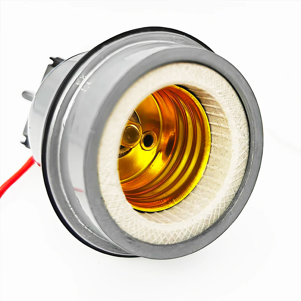 E27 Dust/Waterproof Porcelain Livestock Veterinary Farm High Temp Resist Aluminum Heat Warm Light Tee Lamp Hanger Holder Socket