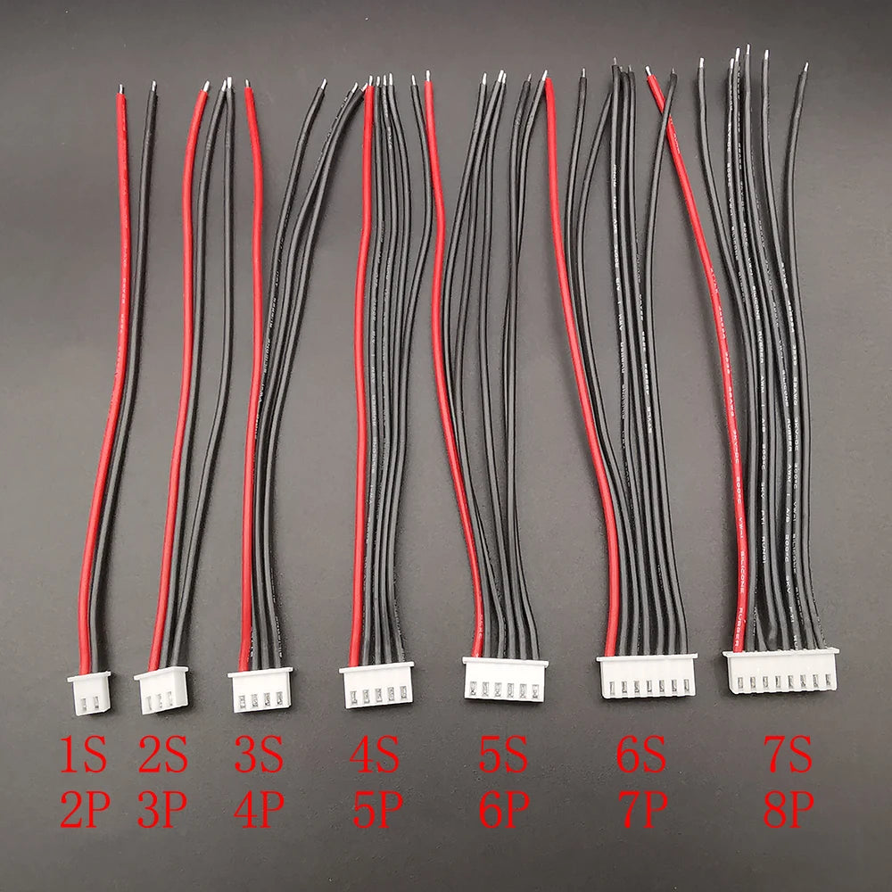 22AWG Lipo Battery Balance Charger Cable Plug JST XH 2.54 1S 2S 3S 4S 5S 6S 7S Connector for LiPo Battery Balance Charging Wire
