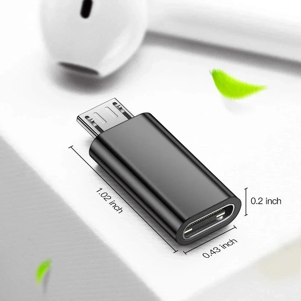 10-1Pcs Type C Male To Micro USB Female Adapter OTG Converter Micro-B To USB-C Connector Phone Charger Cable Adapter For Samsung