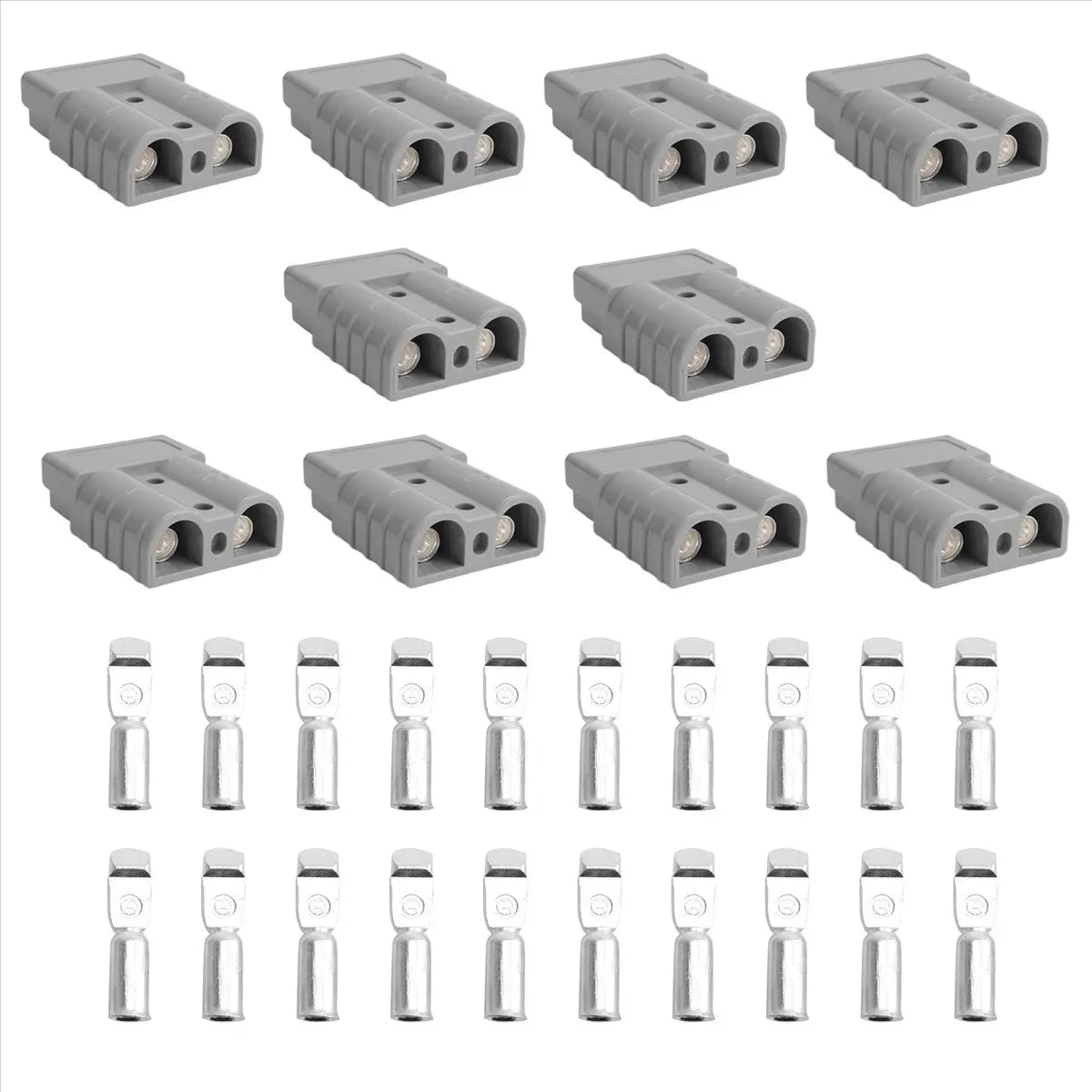 morning 10Pcs for Anderson Style Plug Connectors DC Power Tool 50A 12-24V 6AWG Double Pole with Copper Contact Power Connectors