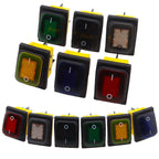 KCD4 on off 30A/250V Heavy Duty 4 pin DPST IP67 Sealed Waterproof T85 Auto Boat Marine Toggle Rocker Switch with LED 12V 220V 30
