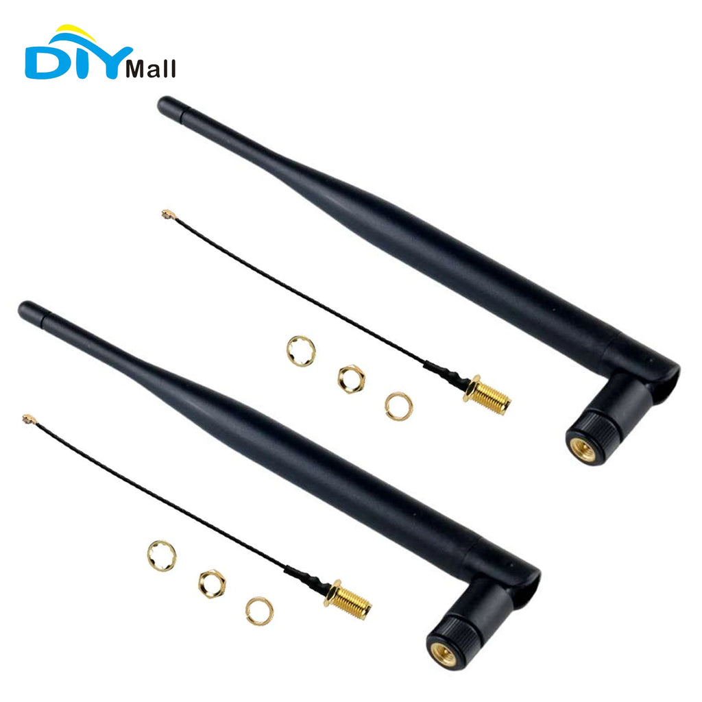 2pcs 868MHz/915MHz 5DBi SMA Male Omni-directional LoRa Antenna with Cable for Meshtastic