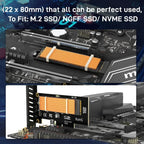 Aluminum Cooling Heatsinks Thermal Pads Heat Dissipation Radiator Thickness 3mm 6mm for M.2 NGFF SATA PCI-E NVME M2 SSD Heatsink