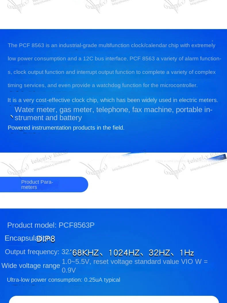 2PCS 8-Bit Analog-to-Digital/Digital-to-Analog Converter with PCF8563P PCF8591P PCF8574T Clock Timing Chip