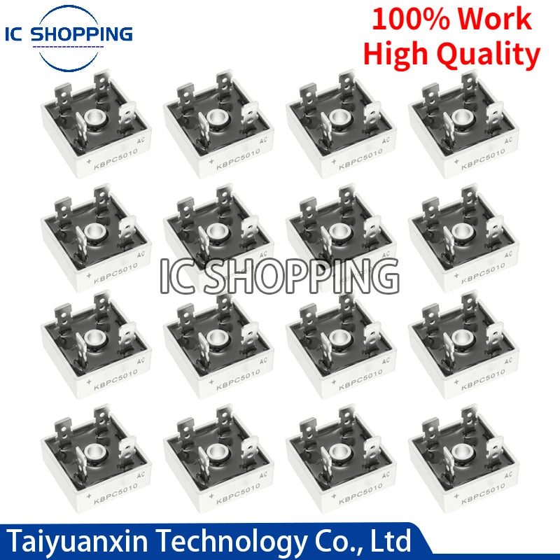 50PCS/Box KBPC5010 KBPC3510 KBPC2510 KBPC1510  50A 35A 25A 15A 1000V Diode Bridge Rectifier