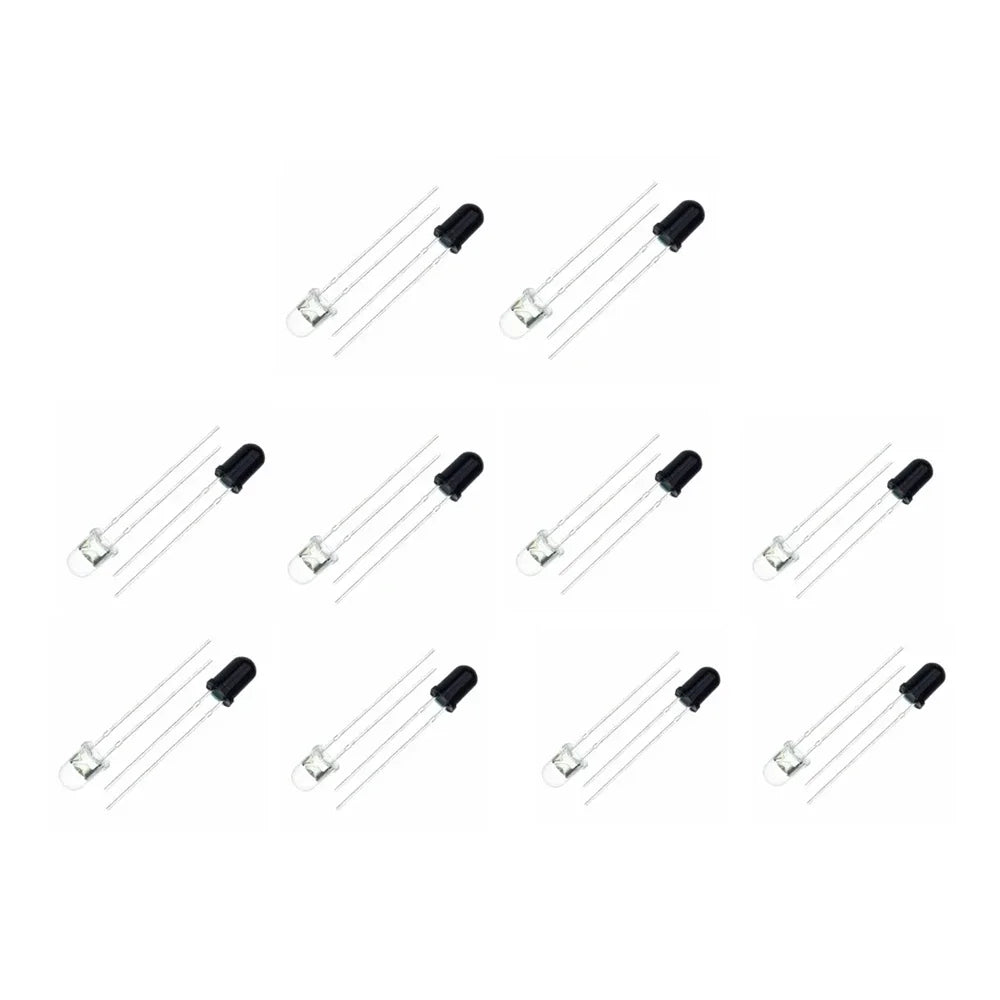 10pairs 3mm 5mm 940nm LEDs Infrared Emitter and IR Receiver Diode Diodes 301A