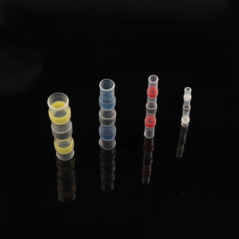 50/100/120/150/250/400Pcs Boxed 26-10AWG 0.25-6mm Waterproof Solder Seal Sleeve Splice Terminals Heat Shrink Tin Butt Connectors