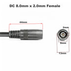 1pc XT60 Female to DC 8020 8.0mm x 2.0mm Female Adapter Cable Connectos Solar Generator Portable Power Station 14AWG