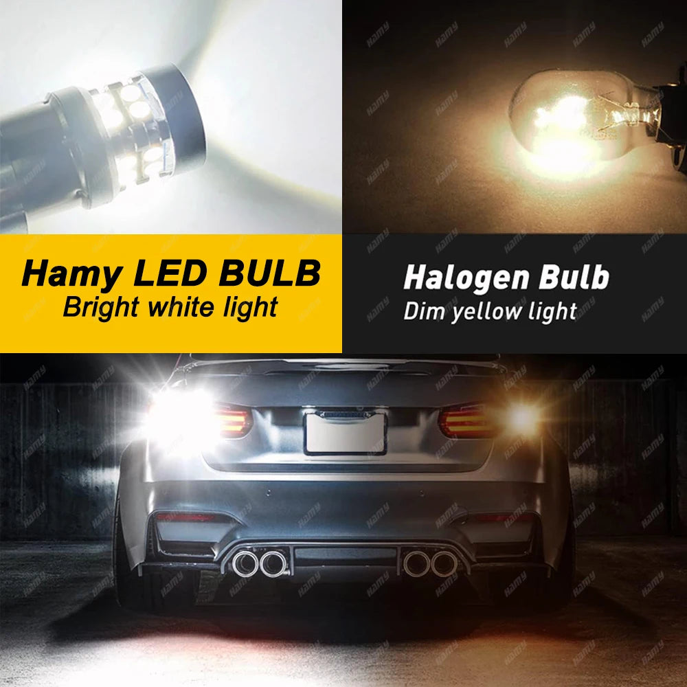 2 PCS Super Bright 1157 BAY15D 1156 BA15S LED Bulbs 12V 3030-24SMD 6500K White Car Turn Signal Tail Reverse Parking Brake Lights