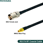 RG-174 Coaxial Cable Q9 BNC Female Waterproof to MMCX Male Connector Crimp Wire Terminal RF Jumper Pigtail Line For Wifi Card