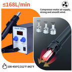 Silverflo Hot Air Welding Station 600W Hot Air Soldering Station Desoldering Station for SMD PCB BGA Rework Heat Shrinking 857D+