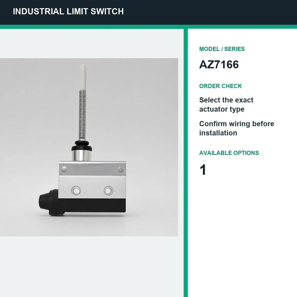 TEZUO AZ7166 IP44 Limit Switch Micro Travel Switch for Industrial Automation