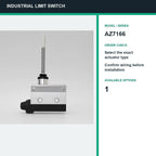 TEZUO AZ7166 IP44 Limit Switch Micro Travel Switch for Industrial Automation