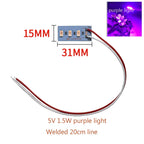 New 10pcs High Brightness 5V LED Color Lamp Bead Light Board Bulb 5730 SMD 1.5W Red Purple Yellow Green Blue Warm White Light