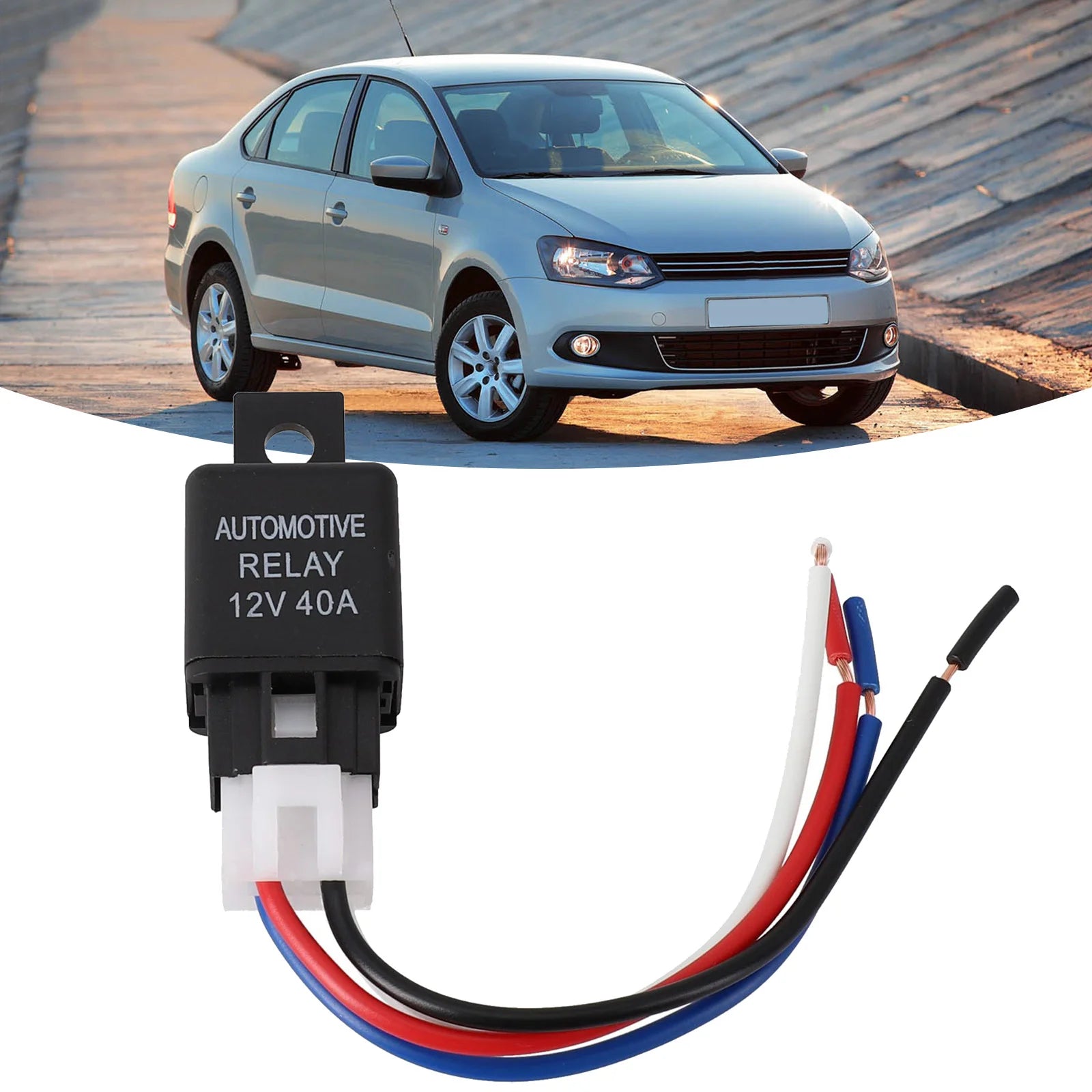 Reliable 12V 40A Car Automotive Relay 4 Pin SPST Contact Type Suitable For Strobe Lights Fog Lights Car Alarms And More