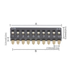 15PCS Black Toggle SMD DIP Switch Module Spacing 2.54MM 24V Patch Type 1 2 3 4 5 6 7 8 10 PIN Quick Dial The Code Switch