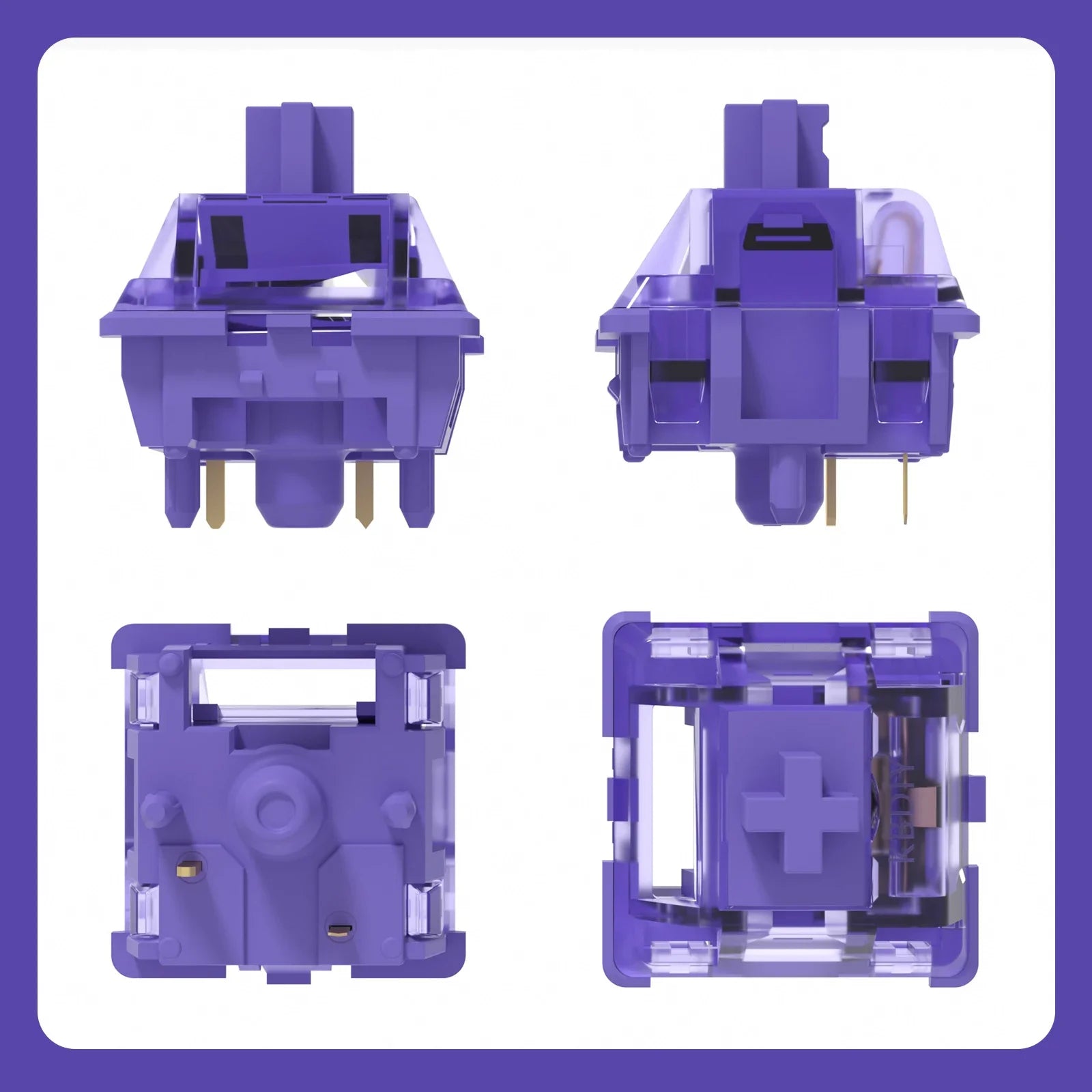 KBDiy Asura Switch Tactile MX Switches 50g for Gaming Mechanical Keyboard KIT Purple Factory Lubed Custom DIY 5Pins GMK67 Hi75