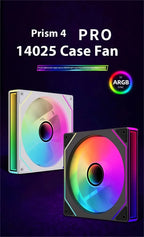 LDPCSJ 14cm ARGB PWM Quiet Computer Cooling Fan, LDPCSJ PRISM 4PRO PC Case Fan 61.5CFM High Airflow 650-1800RPM 12V 4 Pin Fan